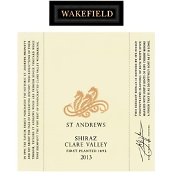 Wakefield St. Andrews Single Vineyard Release Shiraz (Clare Valley)