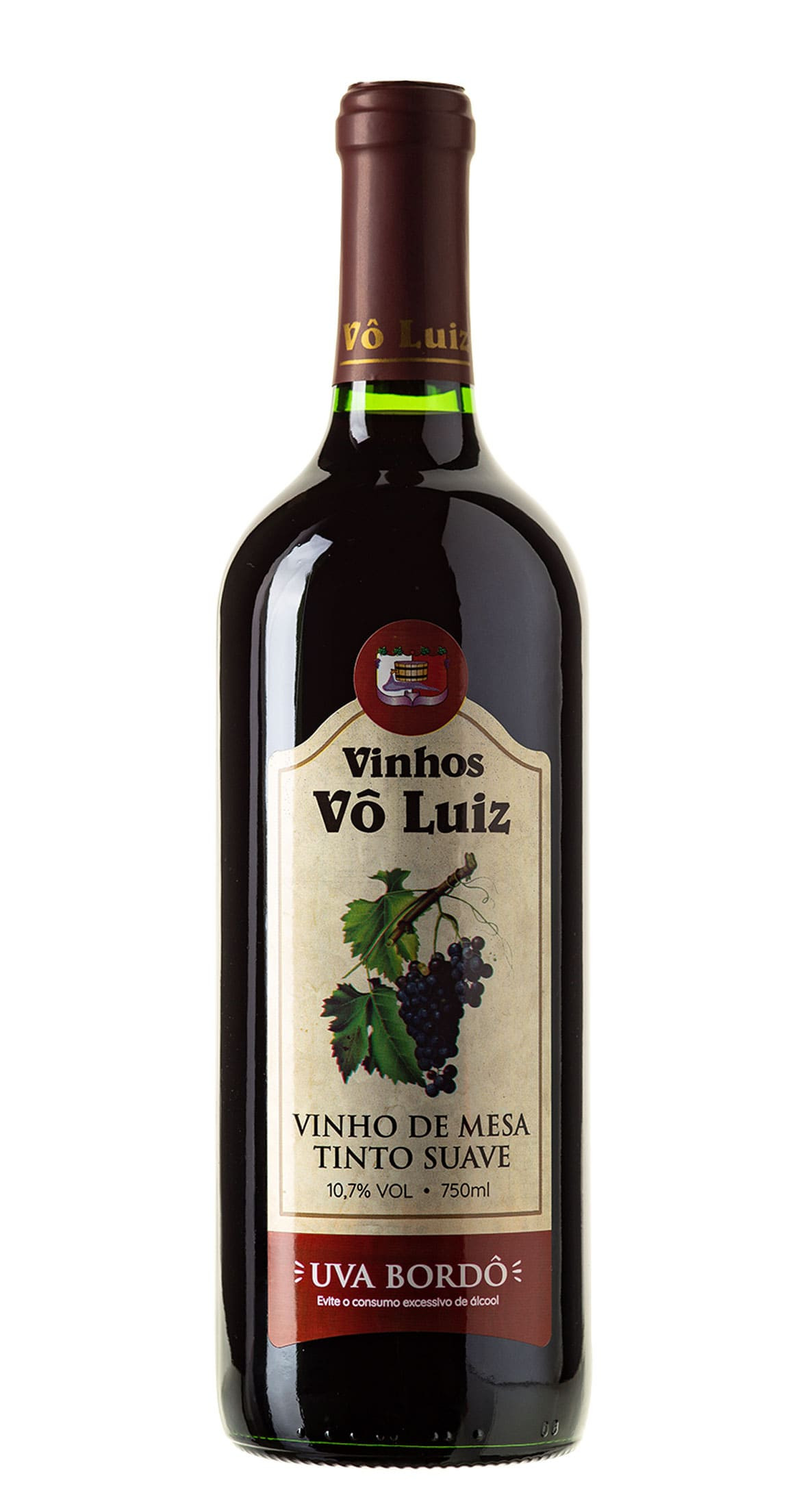 Vô Luiz Tinto de Mesa Seco Bordô