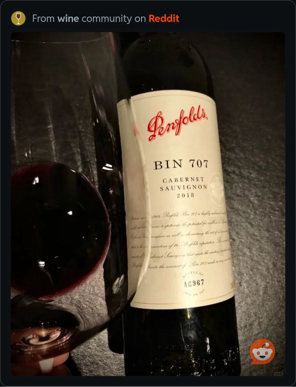 Bin 707 Cabernet Sauvignon